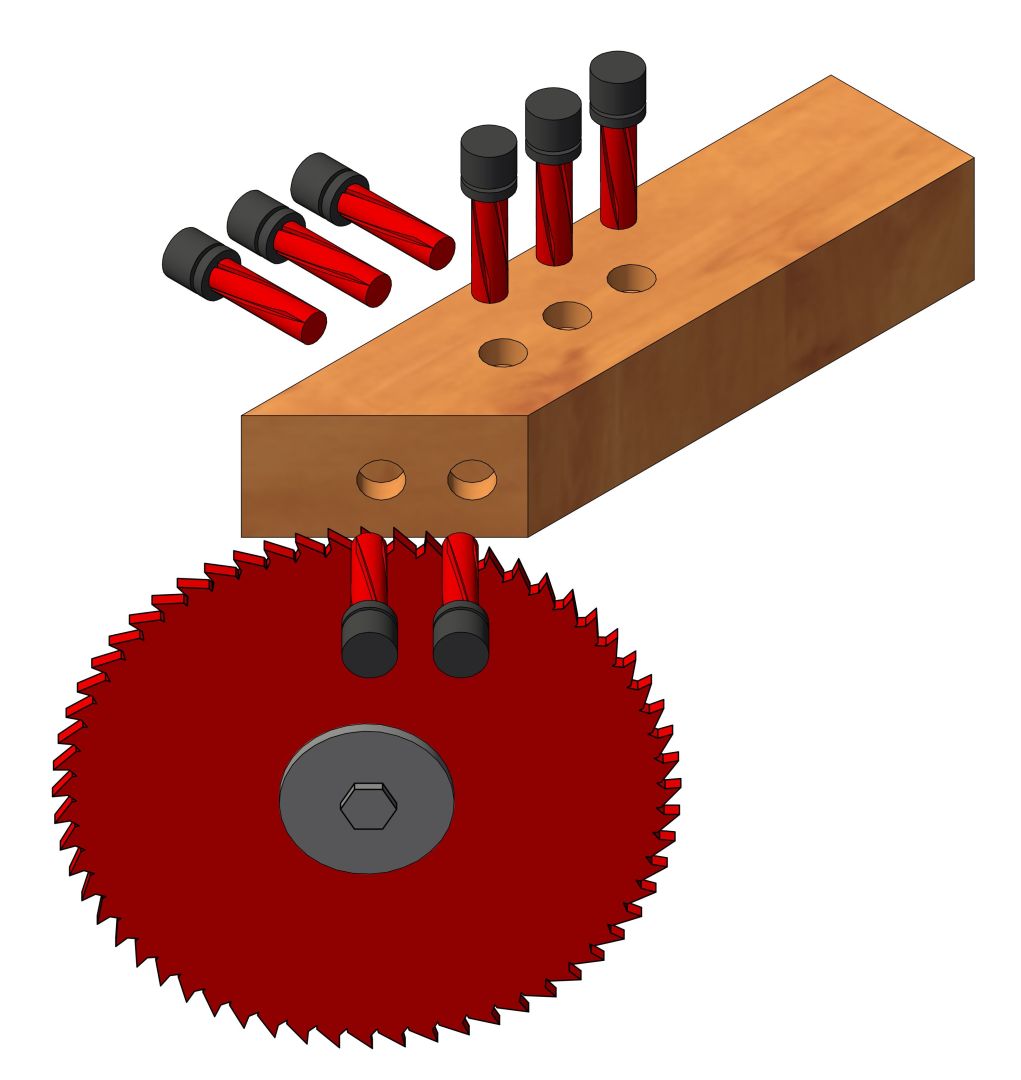 Bohr- Ablängmaschine / COMEC / FIMOV