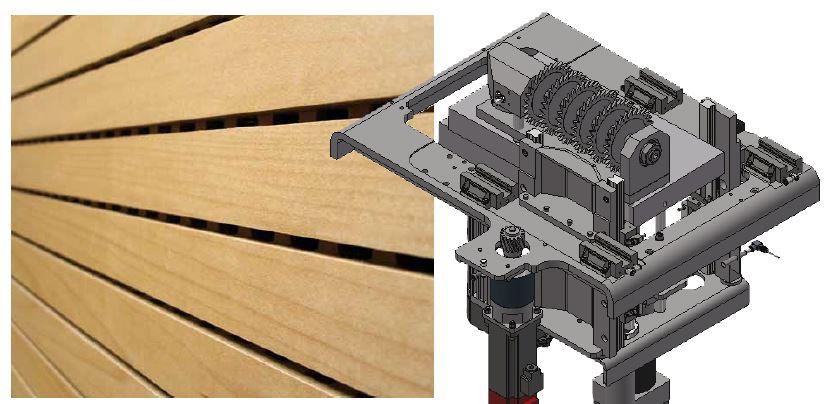 Throughfeed grooving machine for acoustic panels / VITAP / GROOVING