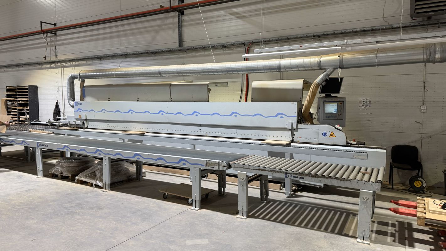 Single sided edge banding machine with Workpiece return / BRANDT / KDF 991