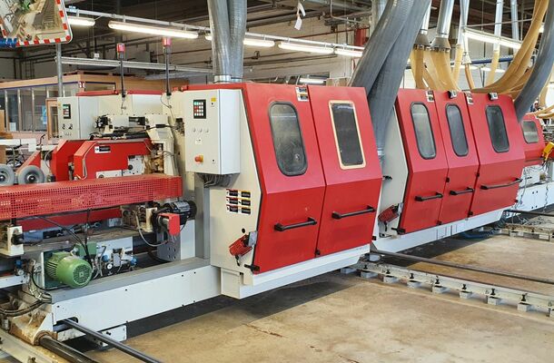 Double end tenoner for solid wood panels / IMA / 